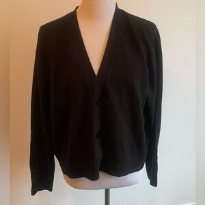 French Connection Black Oversized Cropped Cardigan - Size XS